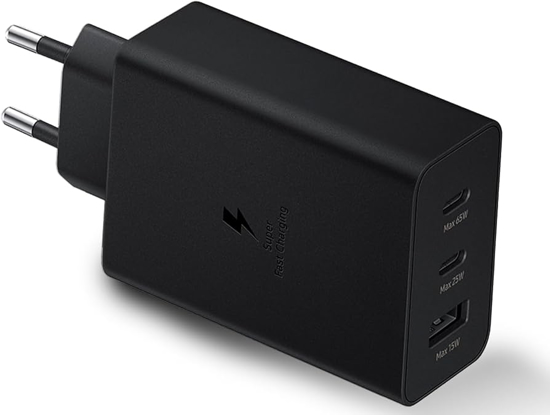 Image sur Boitier de charge à 03 ports SAMSUNG - 65W - Noir - 02 ports USB type C - 01 port USB type A